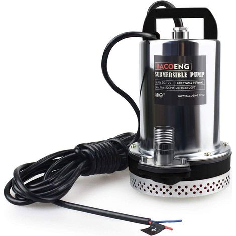 Pompe à Eau DC 12V Pompe Immergée Solaire pour Piscine Étang Arrosage