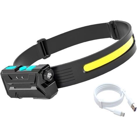 Lampe frontale à induction. LED Headband réglable lampe frontale multifonction pour le camping. le cyclisme et la pêche (1/5)