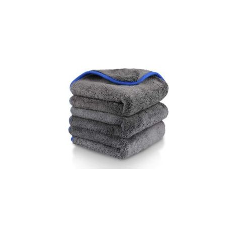 Litzee – Set mit 3 Mikrofasertüchern 40 x 40 cm – 1200 g/m² ultra-saugfähig – Autoreinigung und -politur – Lackschonend – Crezuo