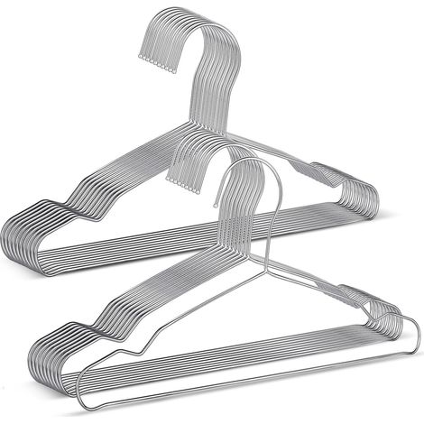 Cintres En Acier Inoxydable - 12 4 X 6 85 Pouces - Pour Vêtements Enfants - Lot De 20