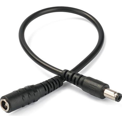 Winkelverlängerungs-/Ladekabel DC5521 auf DC5525 Stecker auf Buchse 3A, 0,3 Meter. (1/5)