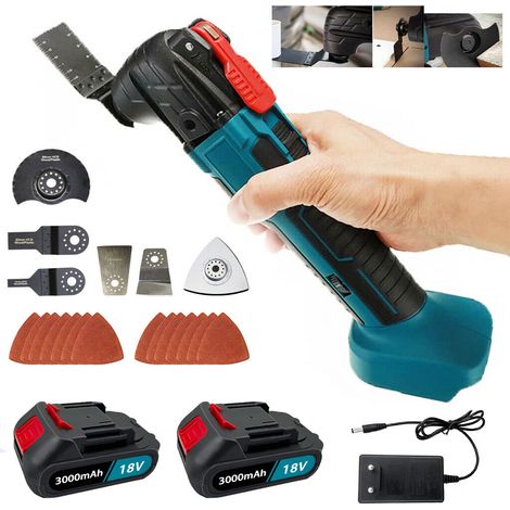 Teetok – Outil multifonction sans fil 21V – Moteur Brushless – 6 vitesses – Compatible avec batterie Makita – 17 accessoires inclus (1/5)