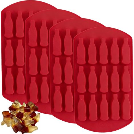Moule à Chocolat Bouteille de Soda, 2 Pièce Moule à Fondant Antiadhésifs, Moule en Silicone pour Pâtisserie, Gâteau en Pâte à Sucre, Savon (1/5)