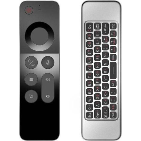 W3 2.4G Voice Mouse Remote Control, Mini Keyboard Wireless Remote Control for Android TV Box/Windows/Mac/Linux (1/5)