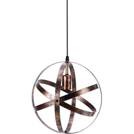 Lustre boule Earth, style rétro américain, chaleureux et romantique, applique murale stable et robuste pour café ou boutique. (1/5)