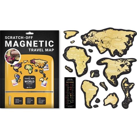 Mappa del mondo da grattare, viaggio nel mondo magnetico