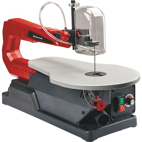 Einhell Dekupiersäge TC-SS 405 E (massives Gestell, verstellbarer Metalltisch, Werkstückniederhalter, Schnellspannvorrichtung, inkl. Sägeblätter)