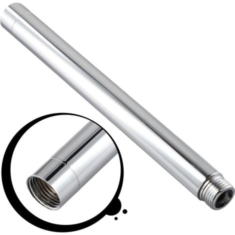 Bras de Douche , G1/2 Extension Bras de Douche Rond en Acier Inoxydable, Rallonge de Pomme Douche Pomme de Douche Inférieure (6 Pouces) (1/4)