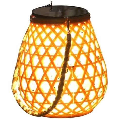 pour lanterne Rotin LED Portative pour Jardin et Terrasse  pour lanterne Extérieure en Rotin pour tressé, Lumière LED Chaude Portable avec pour Décoration de Jardin, Patio et Balcon (1/5)