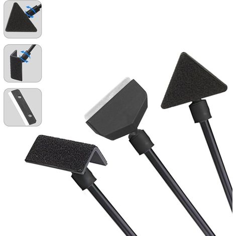 Aquarium-Reinigungsset 3-in-1 mit abnehmbarem 35,5 cm langen Stab, Algenkratzer mit Ersatzklinge und Flachbürste (1/5)