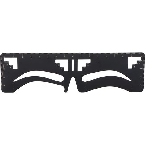 Règle à sourcils triple positionnement, gabarit de mesure d'équilibre et d'extension, pochoir pour sourcils européens (1/5)