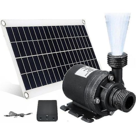 Pompe à eau solaire 50 W, débit 800 l/h, 12 V CC, pour fontaine de jardin - Faible niveau sonore