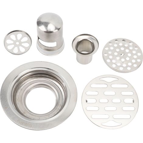 Bonde de sol de douche ronde antidérapante et anti-odeurs en acier inoxydable de 10 cm (3,94 po) pour salle de bain (1/5)