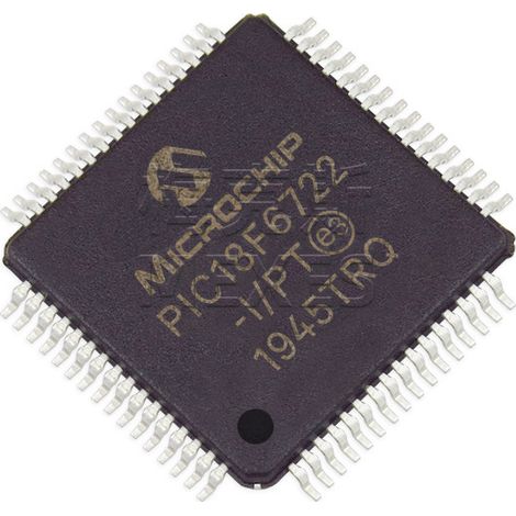 Elektronische Bauteile PIC18F6722-I/PT und PIC18F4520-I/PT, jeweils 5 Stück.