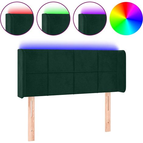 Maison Exclusive - LED Kopfteil Dunkelgrün 83x16x78/88 cm Samt (1/5)