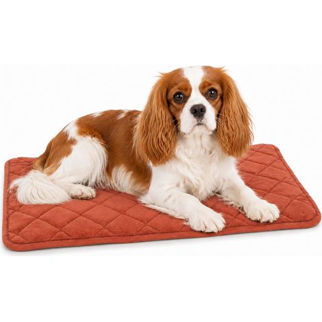 Panier Chien - Coussin Chien et Chat orthopédique Cognac - Mousse mémoire de Forme idéale pour Cages métalliques - 55,5x38,5x2cm (1/5)
