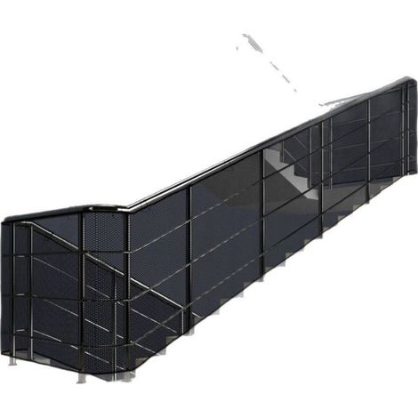 Filet De Sécurité - Polyéthylène Tressé - Pour Escalier Et Balcon - 1 5 M X 0 9 M - 10 Sangles Et 15 M Corde (1/4)