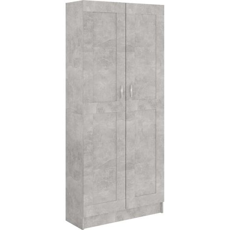 Book Cabinet Concrete Grey 82.5x30.5x185.5 cm Engineered Wood vidaXL