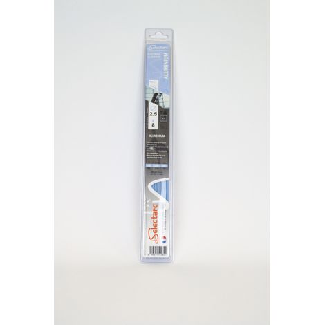 Selectarc – Lot de 8 électrodes en aluminium 2,5 mm x 350 mm – Soudure aluminium – Norme DIN 1732 – Pour réparation pièces aluminium
