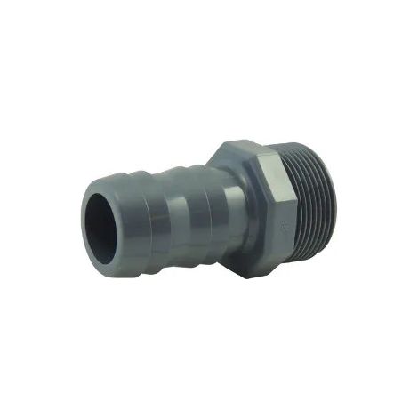 Douille cannelée PVC pression 16 mm, à visser mâle 12x17