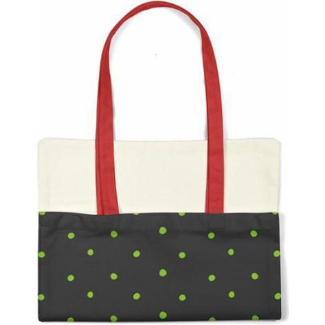 Sac shopping - Bonamaison - Noir - Coton - 34 x 40 cm (anse 30 cm) (1/4)