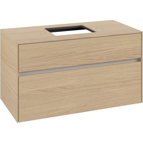 Villeroy & Boch Collaro Waschtischunterschrank 100 x 50 cm, mit 2 Auszügen (1/2)