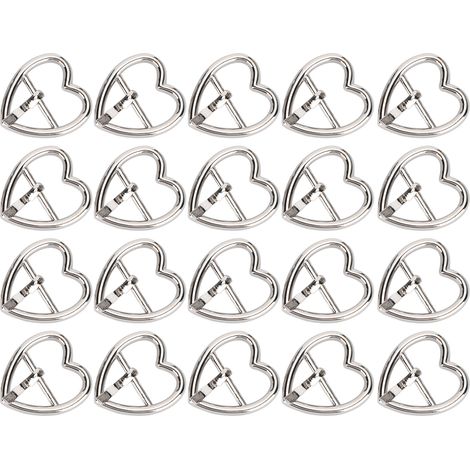 20 Pièces Boucles Cœur DIY Fermoirs Épingles à Cheveux Sacs Vêtements Décoratif Pendentif (1/5)