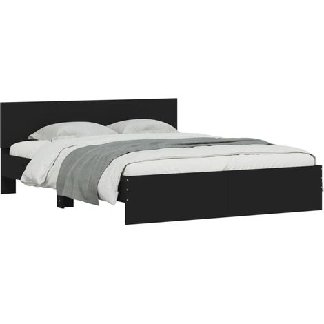Bed Frame without Mattress Black 150x200 cm King Size vidaXL