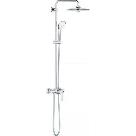 Grohe – Système de douche Euphoria 260 avec mitigeur monocommande chrome – Douchette réglable 3 jets – Longueur tuyau 1750mm – SKU 27473002 (1/5)