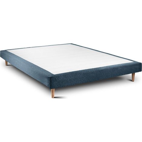Sommier Tapissier Bouclette Bleu 160x200 H29cm (1/4)
