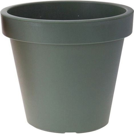 Pot De Culture - Vert - Diamètre Supérieur 20 Cm - Diamètre Inférieur 18 Cm - Hauteur 20 Cm - Lot De 1