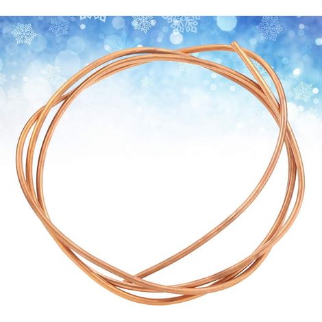 Tuyau Cuivre 6Mm,Tube De Réfrigération En Cuivre 6 Mm,Tube En Cuivre Pour Réfrigérateur 6 Mm,Tube 2 M Tube En Cuivre C1100 T2 À Bobine Souple Pour Climatiseur Réfrigérateur Od 6 Mm Mm (1/5)