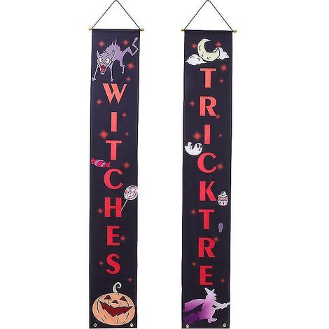 1 Paar Halloween-Türvorhänge für Halloween-Dekoration