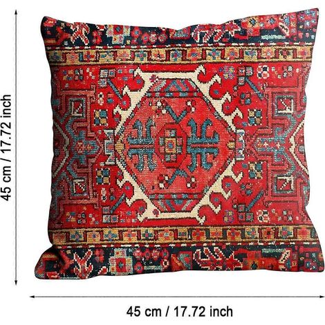 Coussin décoratif en lin pour la maison et la cuisine, boîte à coussins, housse de coussin de canapé, coussin de canapé, 45 x 45 cm (1/2)