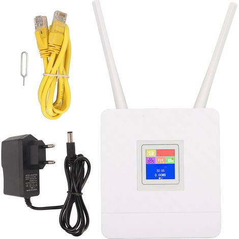 Routeur WiFi 4G LTE CPE 3 Interfaces Réseau, Signal Renforcé, Plug & Play avec Fente Carte SIM pour Surveillance (1/5)