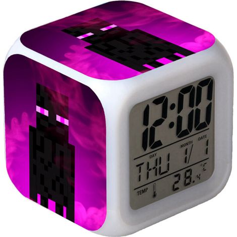 Digitaler Multifunktionswecker Minecraft-Wecker LED-Edition