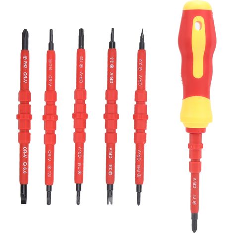 Kit de tournevis isolé pour électriciens, outil de travail haute pression 500 V (1/5)