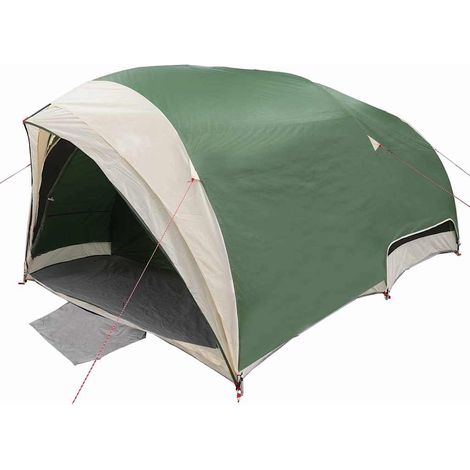 vidaXL Tienda túnel 6 persona Impermeable Verde tafetán (1/2)