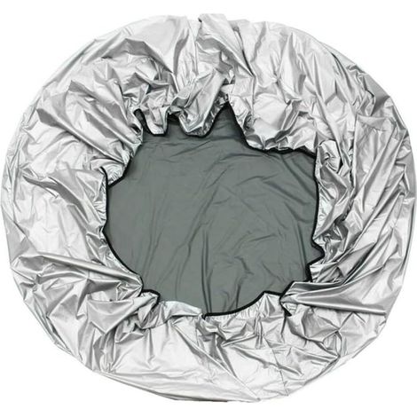Housse de baignoire ronde en tissu Oxford imperméable pour extérieur, jardin, résistant aux intempéries et à la poussière, 160 x 90 cm, argenté (1/5)