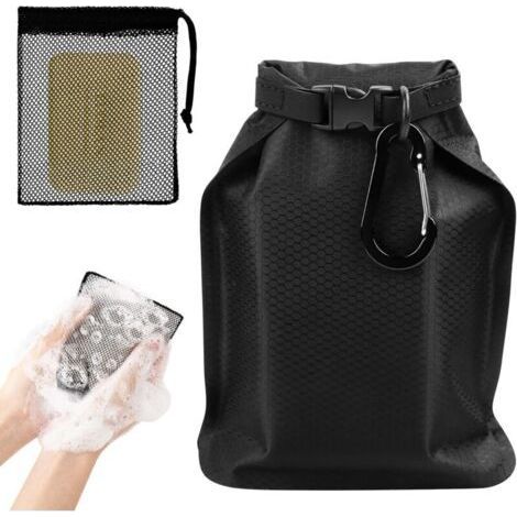 Portable Travel Soap Bag, Compact and Waterproof, Leak Proof Soap Cubes, Quick Drying with Foam Hook for Travel (1/5)