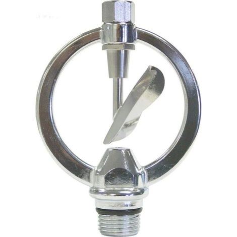 Pommeau de douche effet pluie en alliage de zinc, filetage NPT 1/2 pouce - Rotation papillon automatique à 360° pour une pulvérisation uniforme, convient à l'irrigation du jardin, de la pelouse et de (1/4)