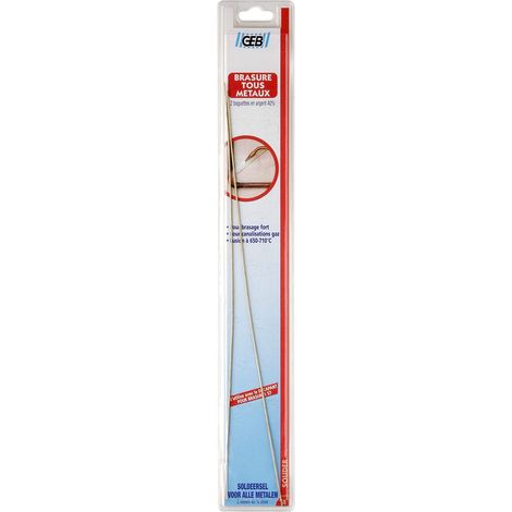 GEB Bacchette per saldatura tutti i metalli, 40% argento, confezione da 2 (1/4)