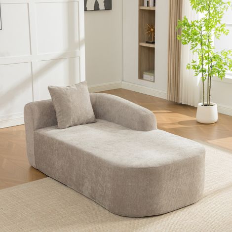 Canapé modulaire compressé en tissu chenille, garni de mousse haute résilience 30D. Facile à déplacer et doté d'une base antidérapante — idéal pour les salons et autres espaces. Gris. (1/5)