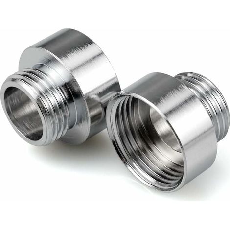 Adaptadores de grifo cromados de 3/4" x 1/2", conectores reductores para adaptadores de grifo y mangueras de ducha. (1/4)