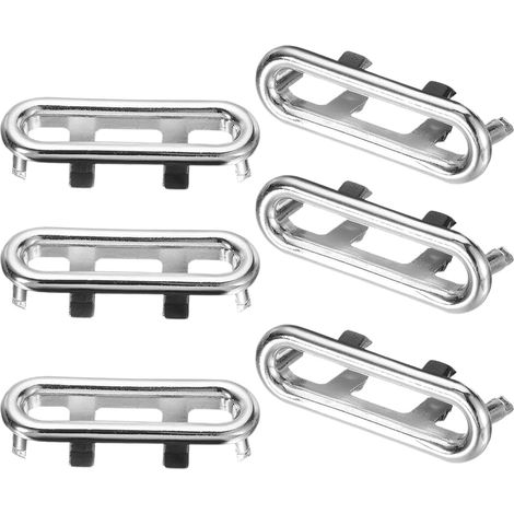 Accessoires pour évier de cuisine,6 anneaux de bouchon de trop-plein d'évier, bouchons ovales, bouchons de trou de trop-plein de lavabo, bouchons rectangulaires décoratifs (1/5)