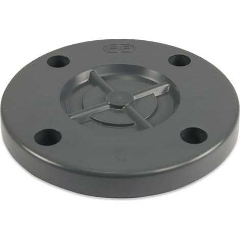 Mega Blindflansch PVC-U DN100 DIN Flansch 16 bar, grau