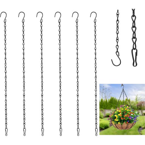 6 Pcs 50 cm Chaîne de Suspension, Chaîne en Métal pour Suspension Plante Intérieure avec Crochets, Chaînes de Suspension pour Suspendre Plantes, Pots de Fleurs, Paniers, Carillons Nichoirs Lanternes (1/5)