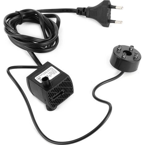 Geräuscharme Wasserpumpe mit LED-Beleuchtung für Mini-Steingärten, Blumentöpfe im Innenbereich und Hydrokultur. (1/5)
