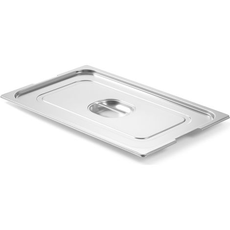 Tapa para contenedor GN Profi Line con recorte para asas GN1/1 530x325mm acero inoxidable - Hendi 804209
