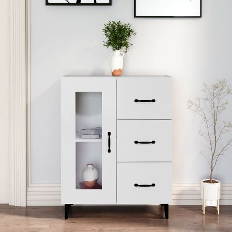 vidaXL Credenza Bianca 69,5x34x90 cm in Legno Multistrato (1/5)